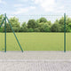 Vidaxl hek met paal groen 1,5 x 10 m staal en pvc