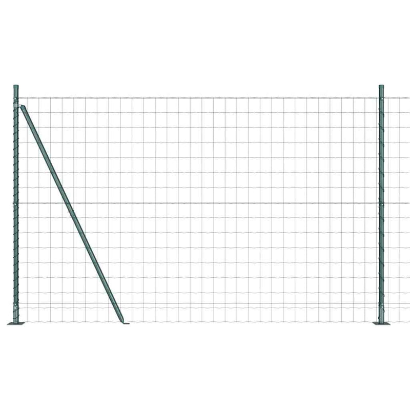 Load image into Gallery viewer, Vidaxl hek met paal groen 1,5 x 10 m staal en pvc
