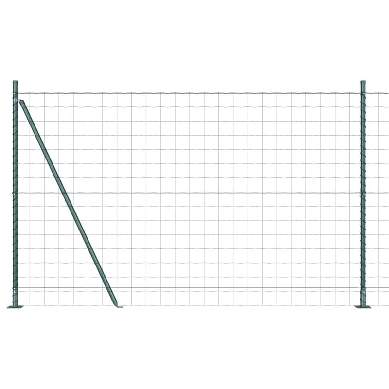 Load image into Gallery viewer, Vidaxl hek met paal groen 1,5 x 10 m staal
