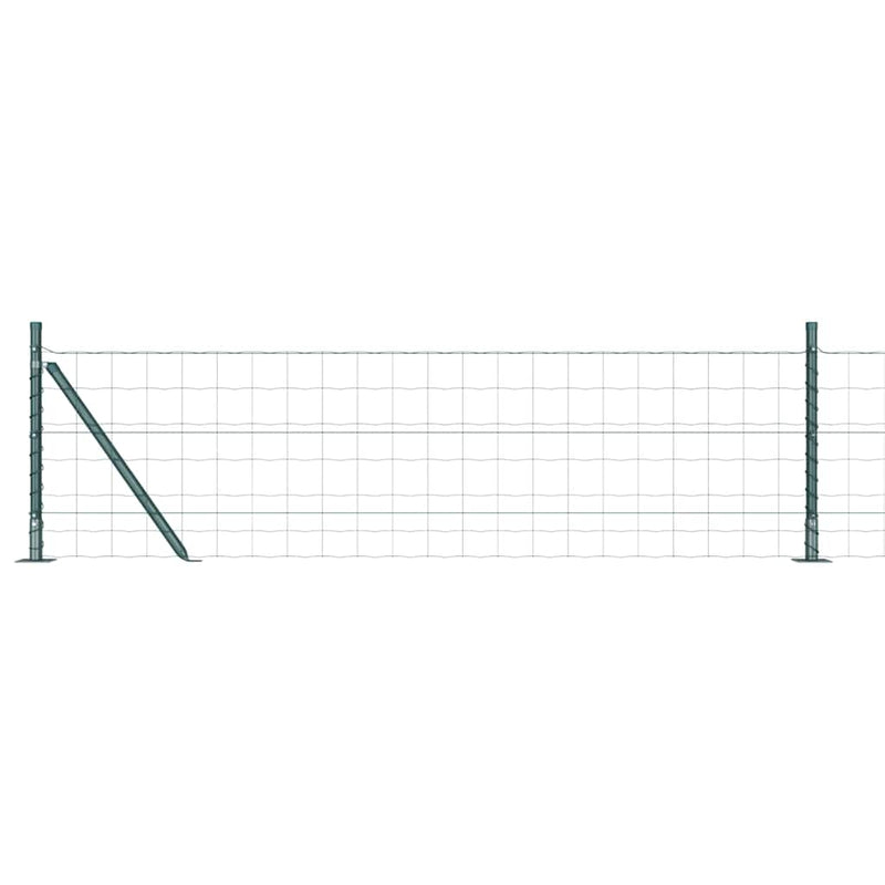 Load image into Gallery viewer, Vidaxl hek met paal groen 0,6 x 25 m staal en pvc
