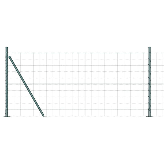 Vidaxl hek met paal groen 1 x 25 m staal