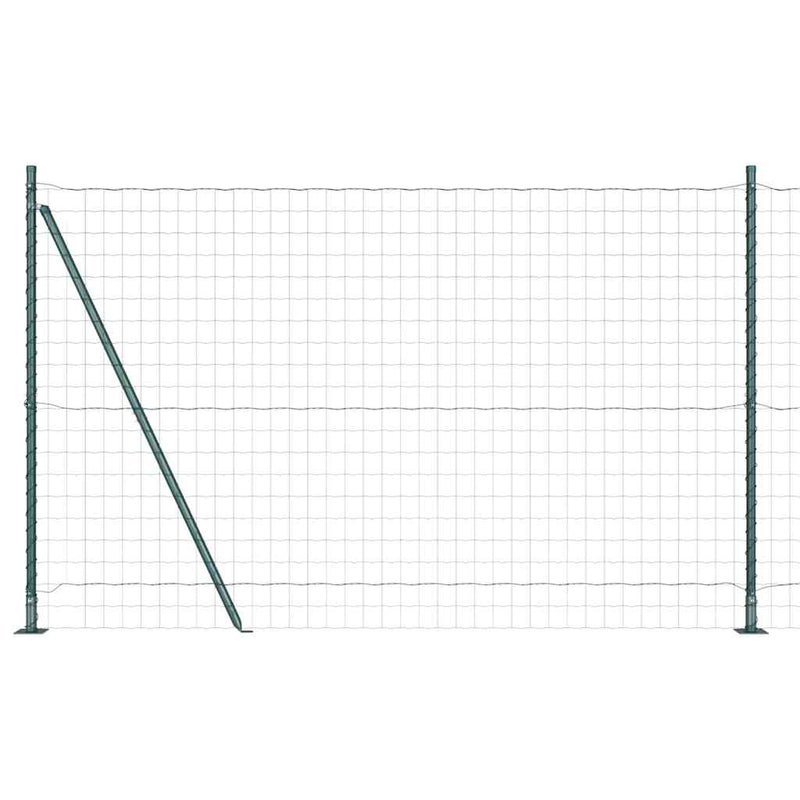 Load image into Gallery viewer, Vidaxl hek met paal groen 1,6 x 10 m staal en pvc
