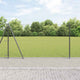 Vidaxl hek met paal grijs 1,2 x 10 m staal en pvc