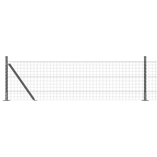 Vidaxl euro-hek met betonnen voetstuk 25 x 0,4 m pvc-coated staal mesh