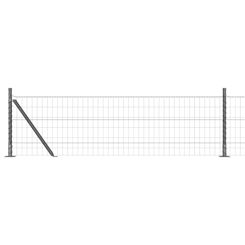 Load image into Gallery viewer, Vidaxl hek met paal grijs 0,6 x 25 m staal en pvc
