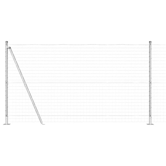 Vidaxl hek met paal zilver 1,2 x 10 m staal