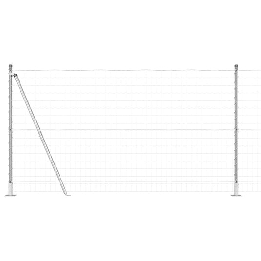 Vidaxl hek met paal zilver 1,2 x 10 m staal