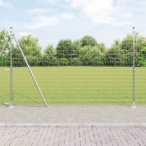 Vidaxl euro-hek met betonnen voetstuk 10 x 1,5 m gegalvaniseerd staal