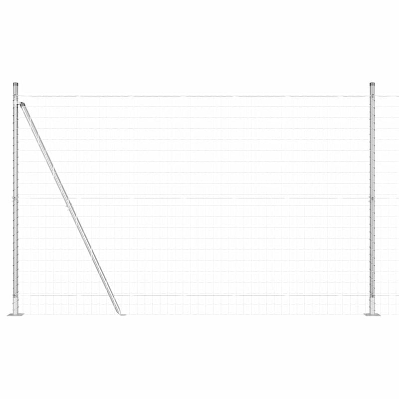Load image into Gallery viewer, Vidaxl hek met paal zilver 1,5 x 10 m staal
