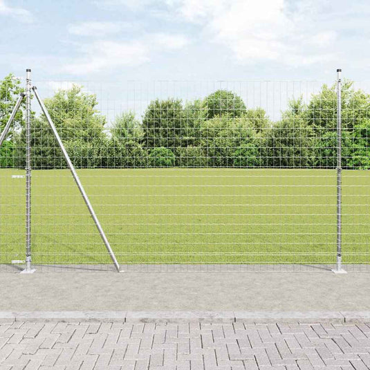 Vidaxl euro-hek met betonnen voetstuk 10 x 1,6 m gegalvaniseerd staal