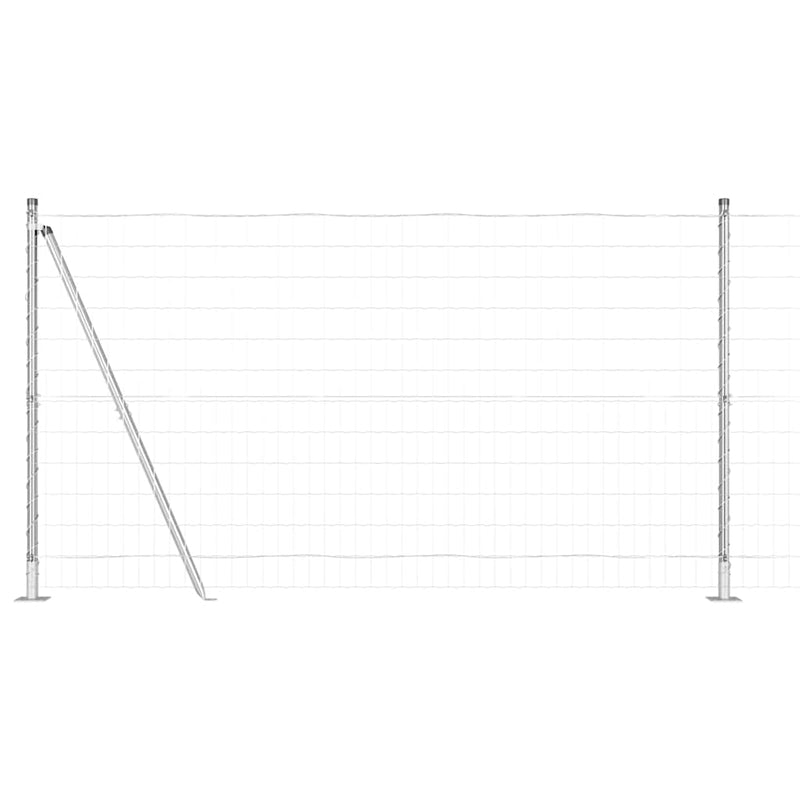 Load image into Gallery viewer, Vidaxl hek met paal zilver 1,2 x 10 m staal

