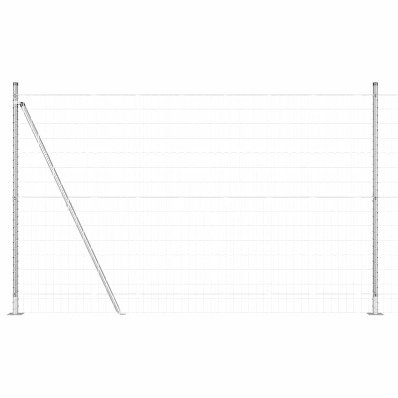 Load image into Gallery viewer, Vidaxl hek met paal zilver 1,4 x 10 m staal
