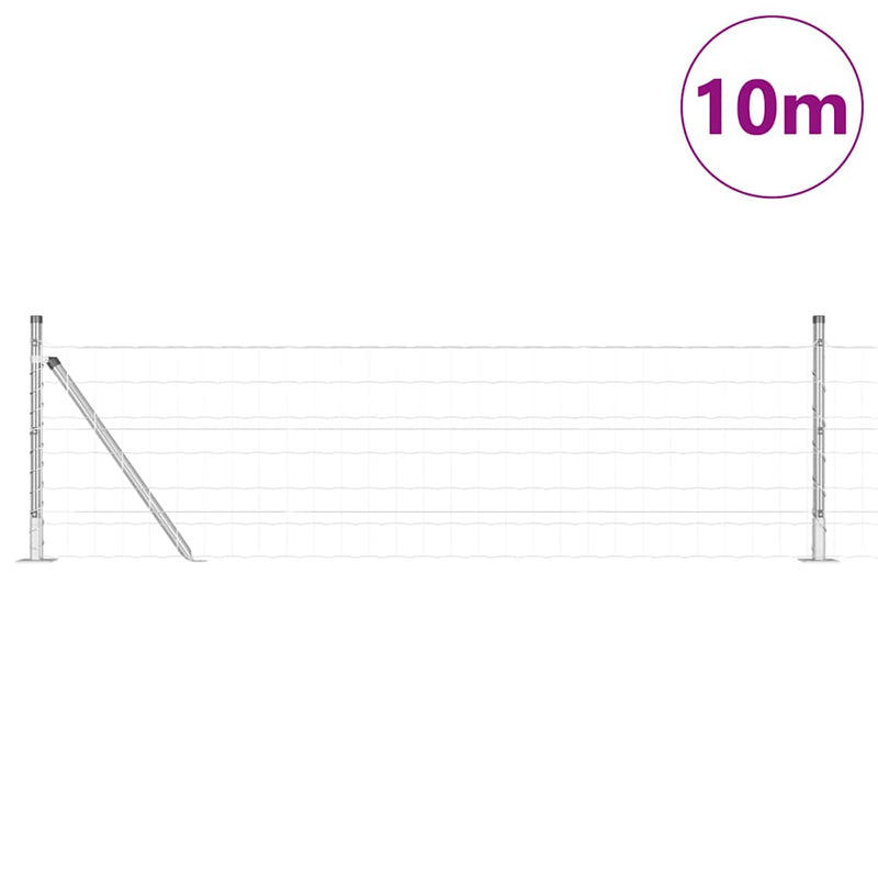 Load image into Gallery viewer, Vidaxl hek met paal zilver 0,6 x 10 m staal
