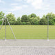 Vidaxl hek met paal zilver 1,2 x 10 m staal