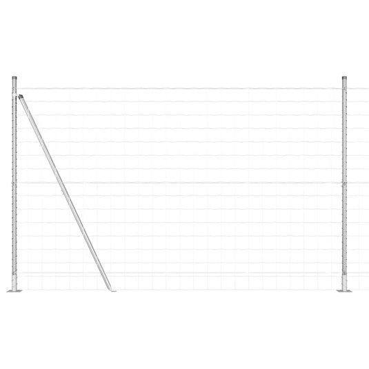 Vidaxl hek met paal zilver 1,4 x 10 m staal