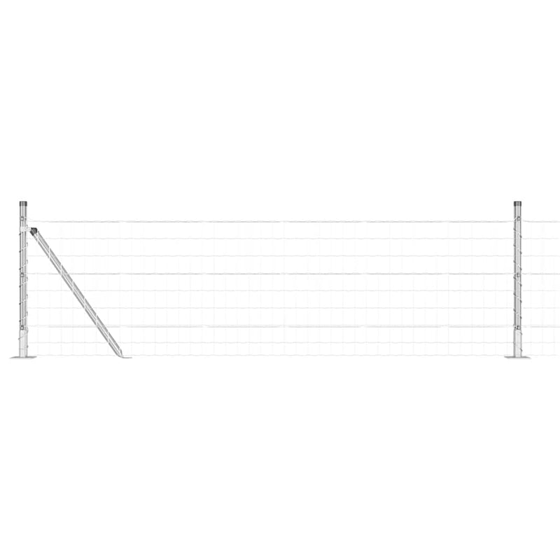 Load image into Gallery viewer, Vidaxl hek met paal zilver 0,4 x 25 m staal
