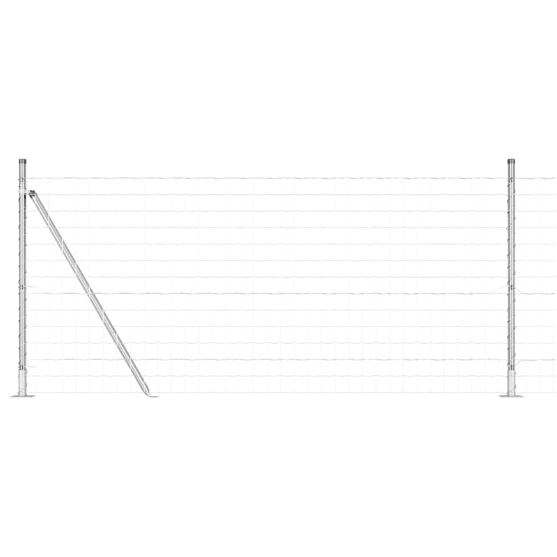 Load image into Gallery viewer, Vidaxl hek met paal zilver 0,8 x 10 m staal

