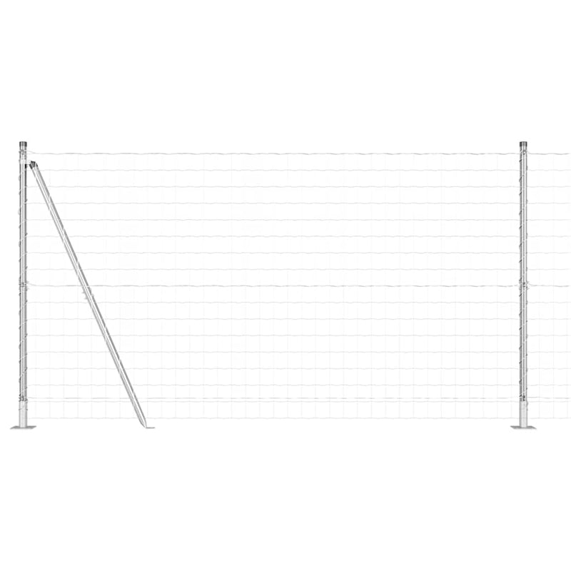 Load image into Gallery viewer, Vidaxl hek met paal zilver 1,2 x 10 m staal
