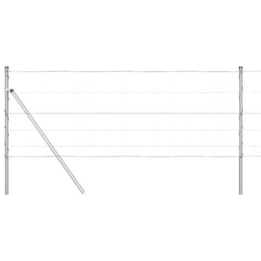 Vidaxl afrasteringspaal gegalvaniseerd 25 x 0,8 m staal