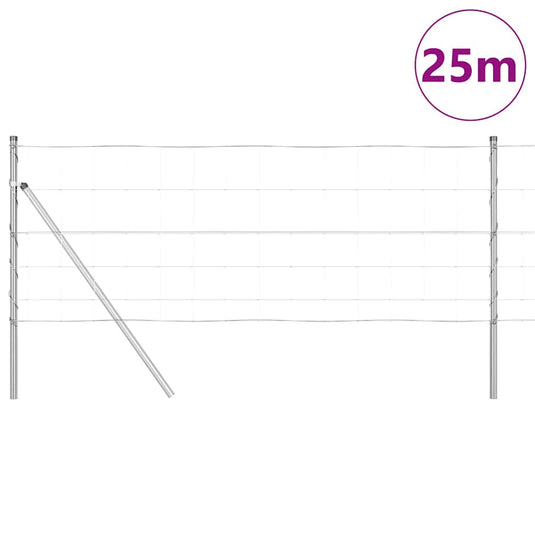 Vidaxl afrasteringspaal gegalvaniseerd 25 x 0,8 m staal