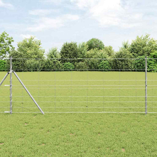 Vidaxl afrasteringspaal gegalvaniseerd 25 x 1 m staal