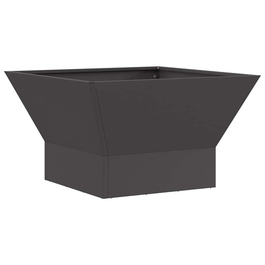 Vidaxl vuurkorf zwart 60 x 60 x 35 cm staal