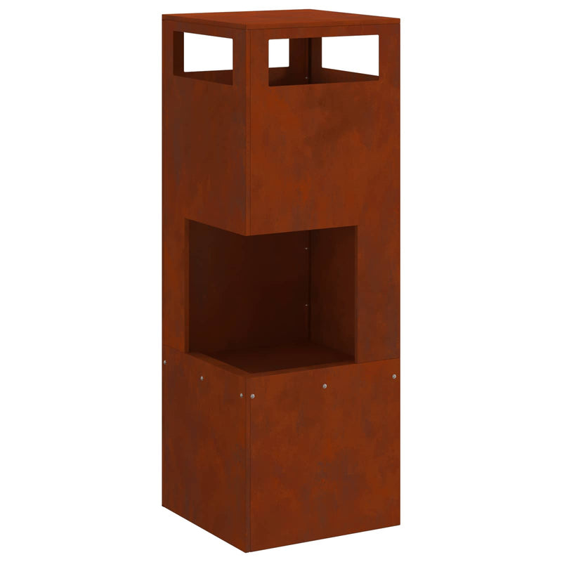 Load image into Gallery viewer, Vidaxl vuurkorf bruin 35 x 35 x 100 cm staal
