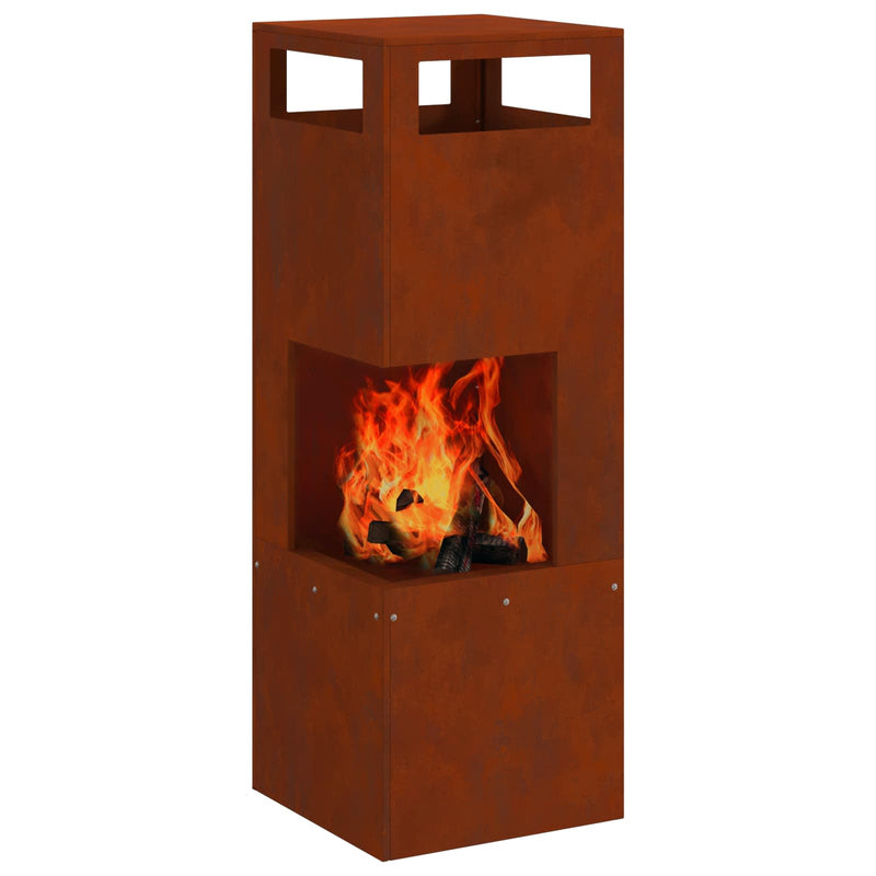 Load image into Gallery viewer, Vidaxl vuurkorf bruin 35 x 35 x 100 cm staal
