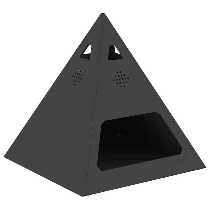 Load image into Gallery viewer, Vidaxl vuurkorf zwart 50 x 50 x 51 cm staal
