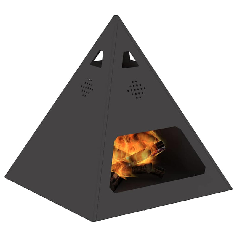 Load image into Gallery viewer, Vidaxl vuurkorf zwart 50 x 50 x 51 cm staal
