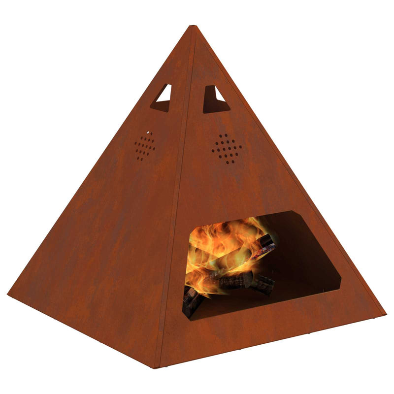 Load image into Gallery viewer, Vidaxl vuurkorf bruin 50 x 50 x 51 cm cortenstaal
