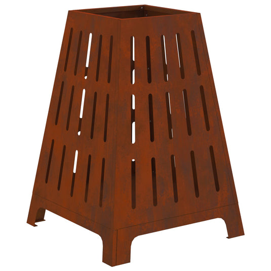 Vidaxl vuurkorf bruin 50 x 50 x 70 cm cortenstaal