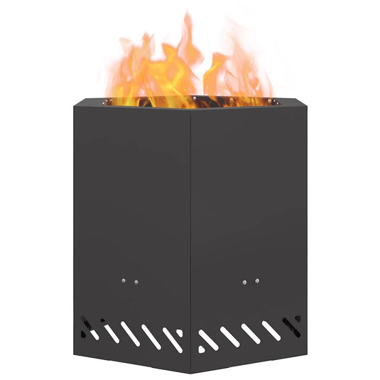 Vidaxl rookloze vuurschaal zwart 48 x 48 x 51 cm staal