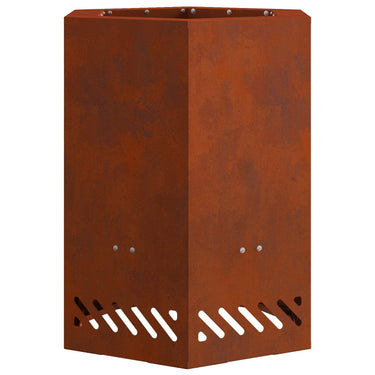 Vidaxl rookloze vuurschaal bruin 38 x 38 x 51 cm cortenstaal