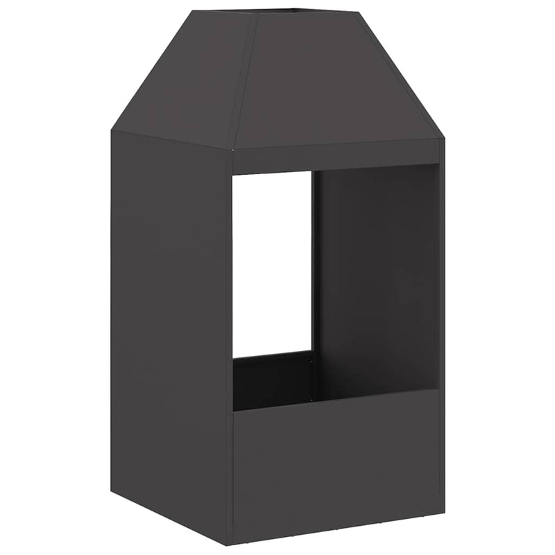 Load image into Gallery viewer, Vidaxl vuurkorf zwart 50 x 50 x 100 cm staal
