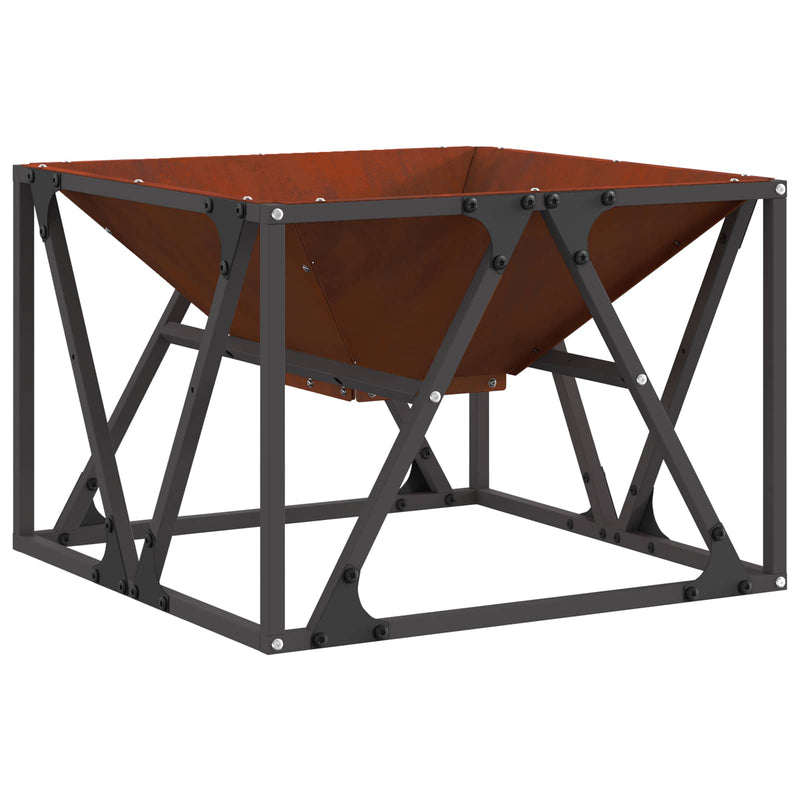 Load image into Gallery viewer, Vidaxl vuurkorf bruin 50 x 50 x 35 cm cortenstaal
