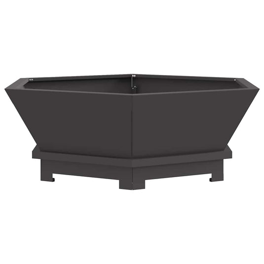 Vidaxl vuurkorf zwart 75 x 75 x 28 cm staal