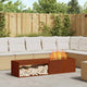 Vidaxl vuurkorf bruin 160 x 45 x 35 cm staal
