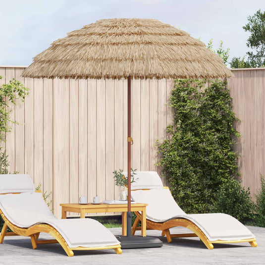 Vidaxl strandparasol naturel 255 x 255 x 255 cm polyester en staal