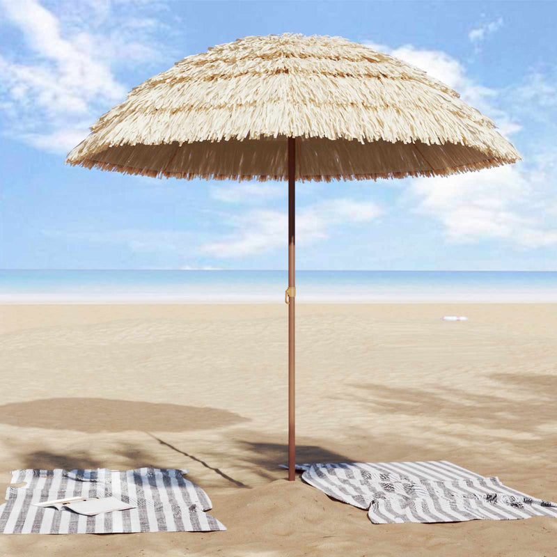 Load image into Gallery viewer, Vidaxl strandparasol naturel 255 x 255 x 255 cm polyester en staal

