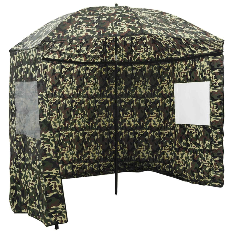 Afbeelding laden in galerijviewer, Vidaxl vis paraplu camouflage 240 x 210 cm oxford polyester
