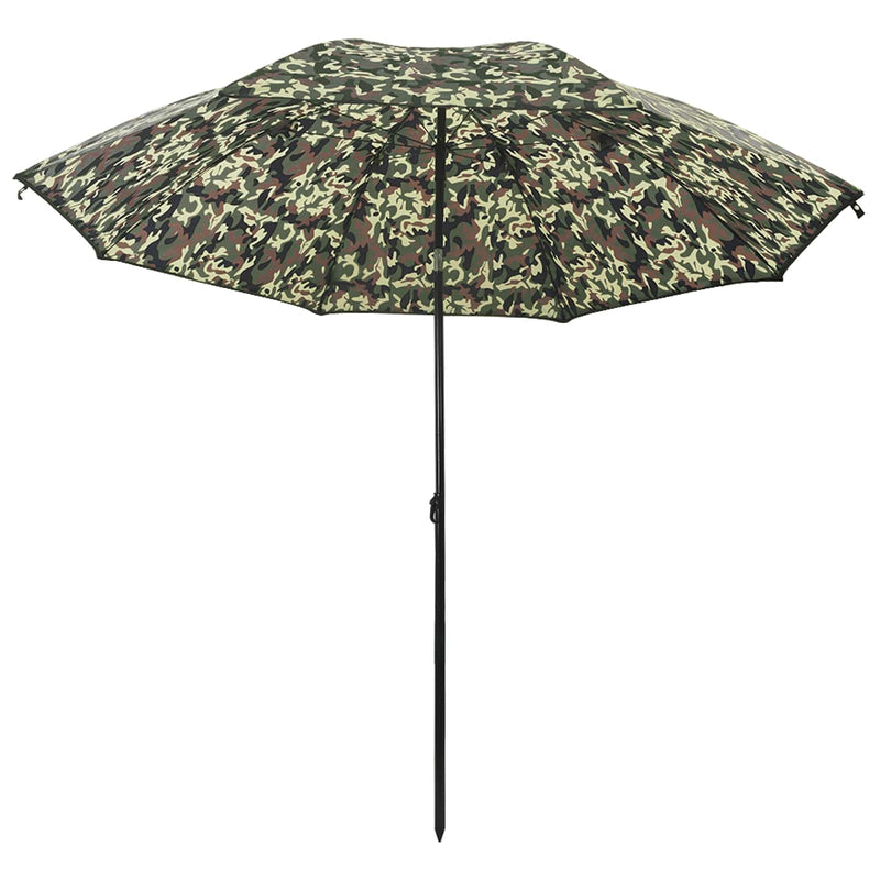 Afbeelding laden in galerijviewer, Vidaxl vis paraplu camouflage 240 x 210 cm oxford polyester
