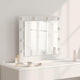 Vidaxl schmink spiegel wit 60 x 55 x 18 cm glas en hout met kunststof