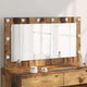 Vidaxl schmink spiegel oudhout 100 x 55 x 18 cm rechthoekig