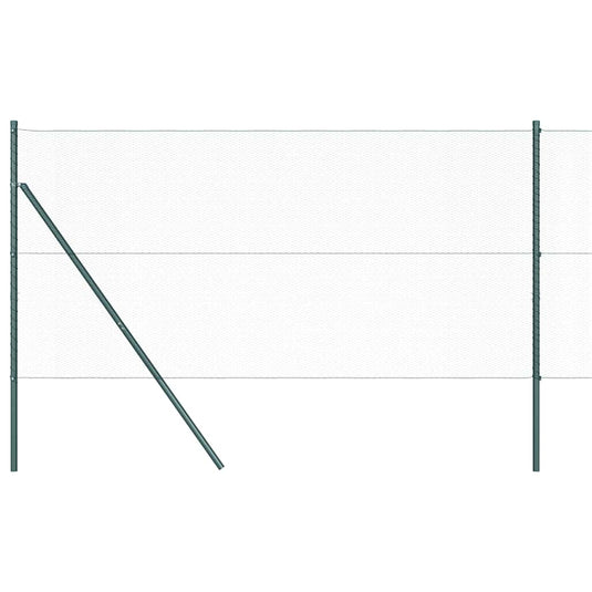 Vidaxl afrasteringspaal groen 10 x 1 m (13 mm gaas) staal en pvc