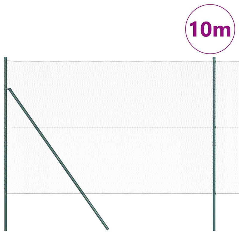 Load image into Gallery viewer, Vidaxl afrasteringspaal groen 10 x 1,5 m (13 mm gaas) staal en pvc
