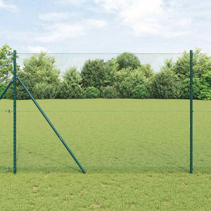 Vidaxl afrasteringspaal groen 10 x 1,6 m (13 mm gaas) staal en pvc
