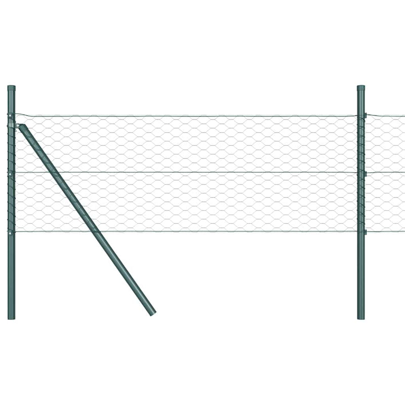 Load image into Gallery viewer, Vidaxl afrasteringspaal groen 50 x 0,4 m (36 mm gaas) staal en pvc
