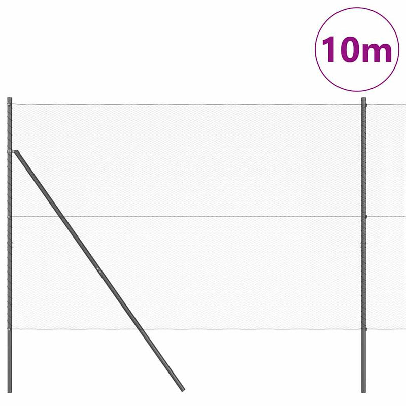 Load image into Gallery viewer, Vidaxl afrasteringspaal grijs 10 x 1,6 m (13 mm gaas) staal en pvc
