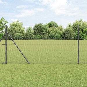 Vidaxl afrasteringspaal grijs 25 x 1 m (36 mm gaas) staal